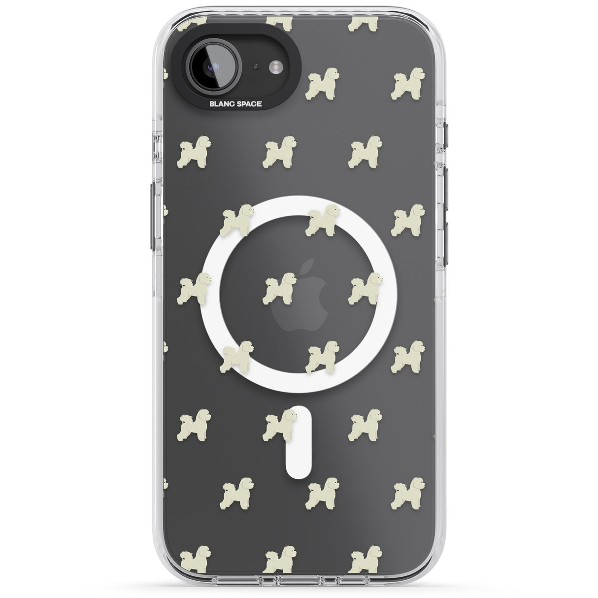 Bichon Frise Dog Pattern Clear