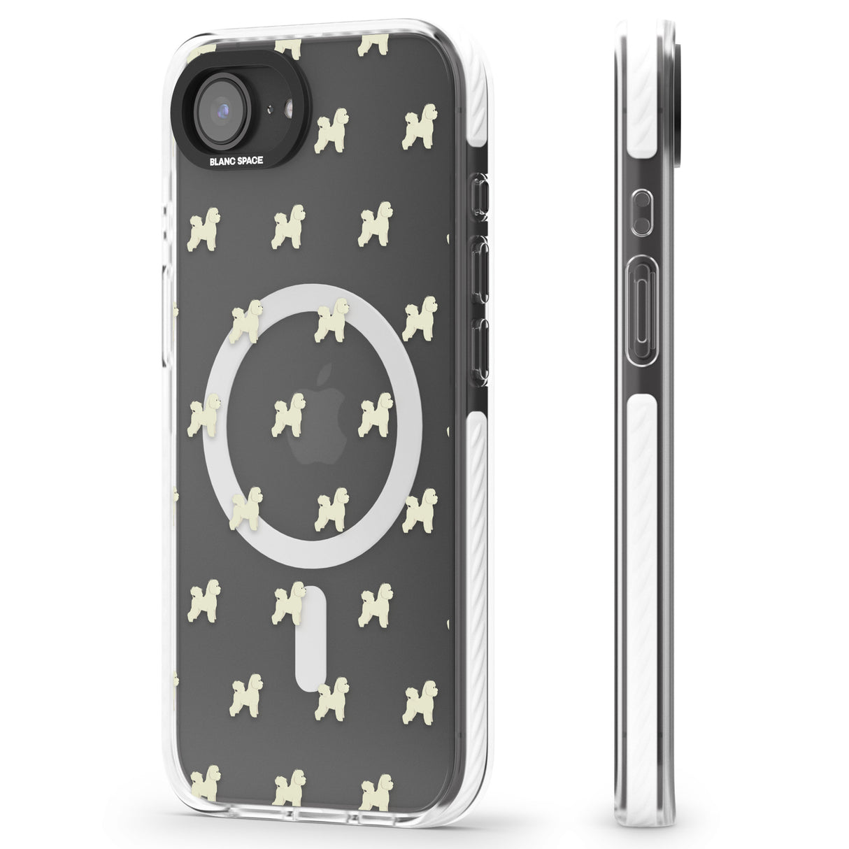 Bichon Frise Dog Pattern Clear