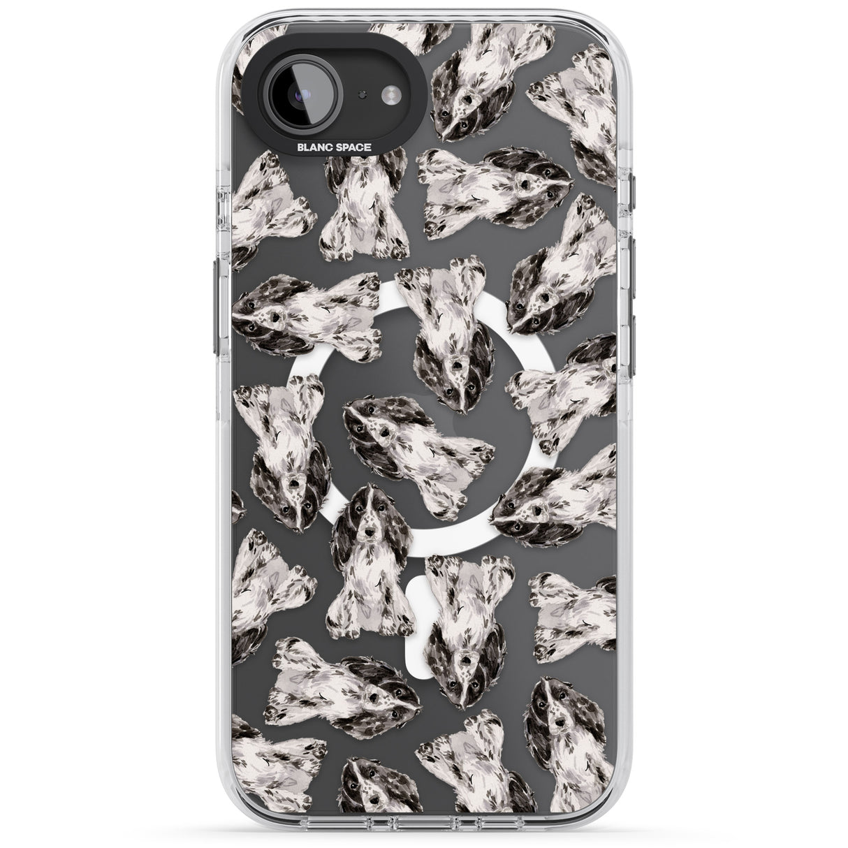 Cocker Spaniel (Black) Watercolour Dog Pattern