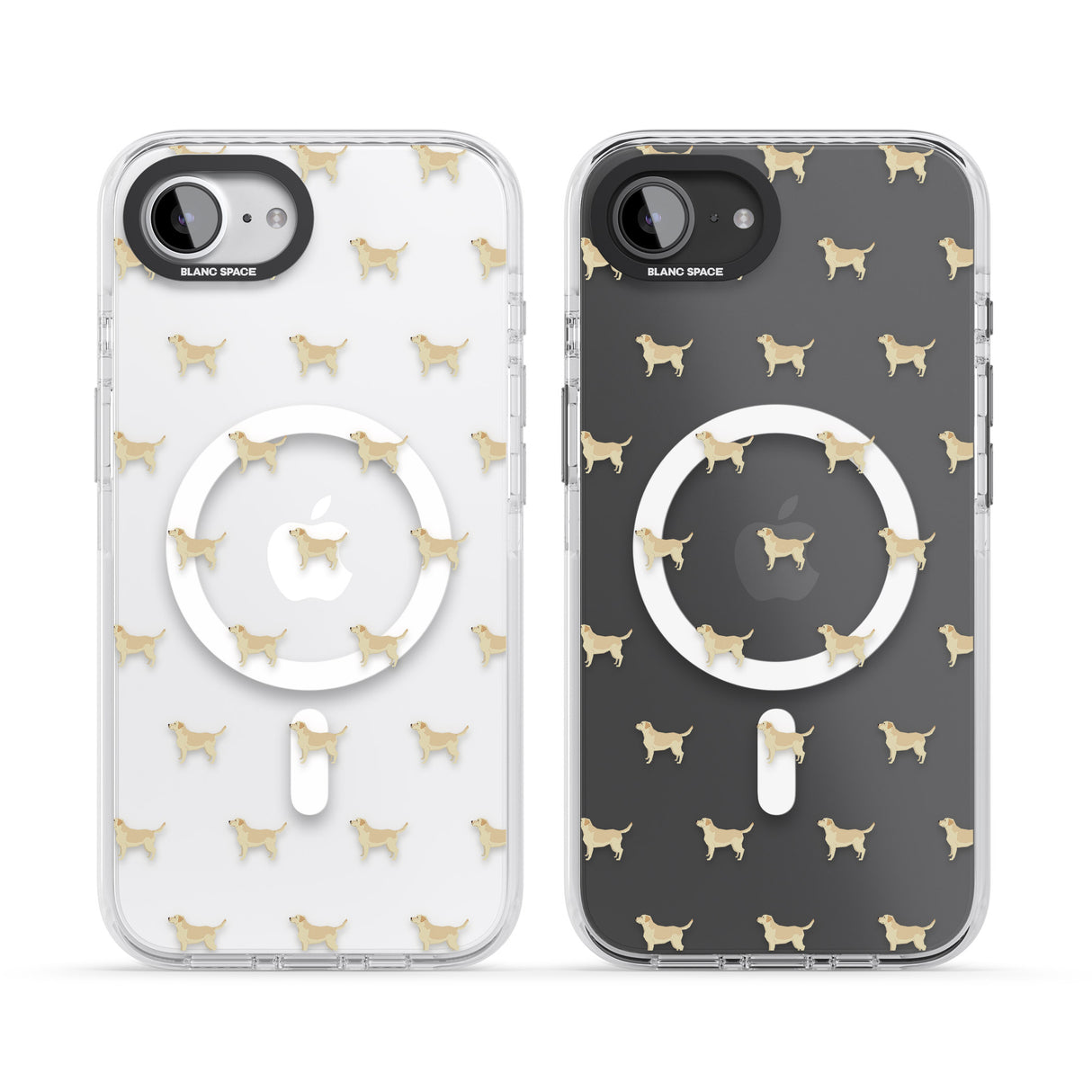 Tan Labrador Dog Pattern Clear