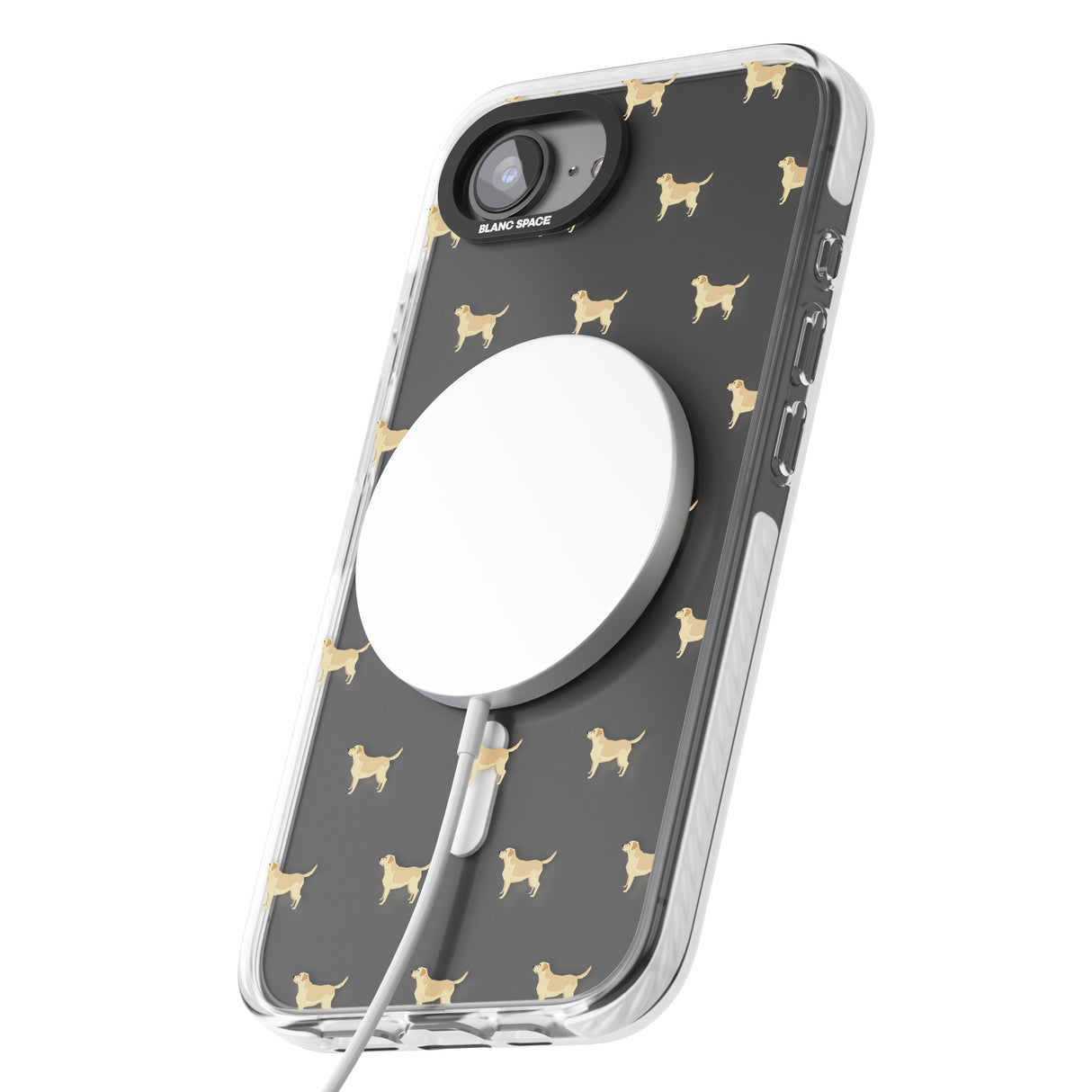 Tan Labrador Dog Pattern Clear