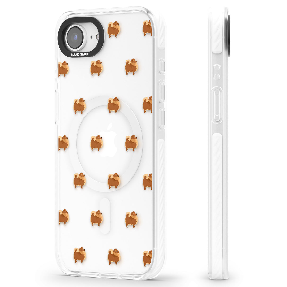 Pomeranian Dog Pattern Clear
