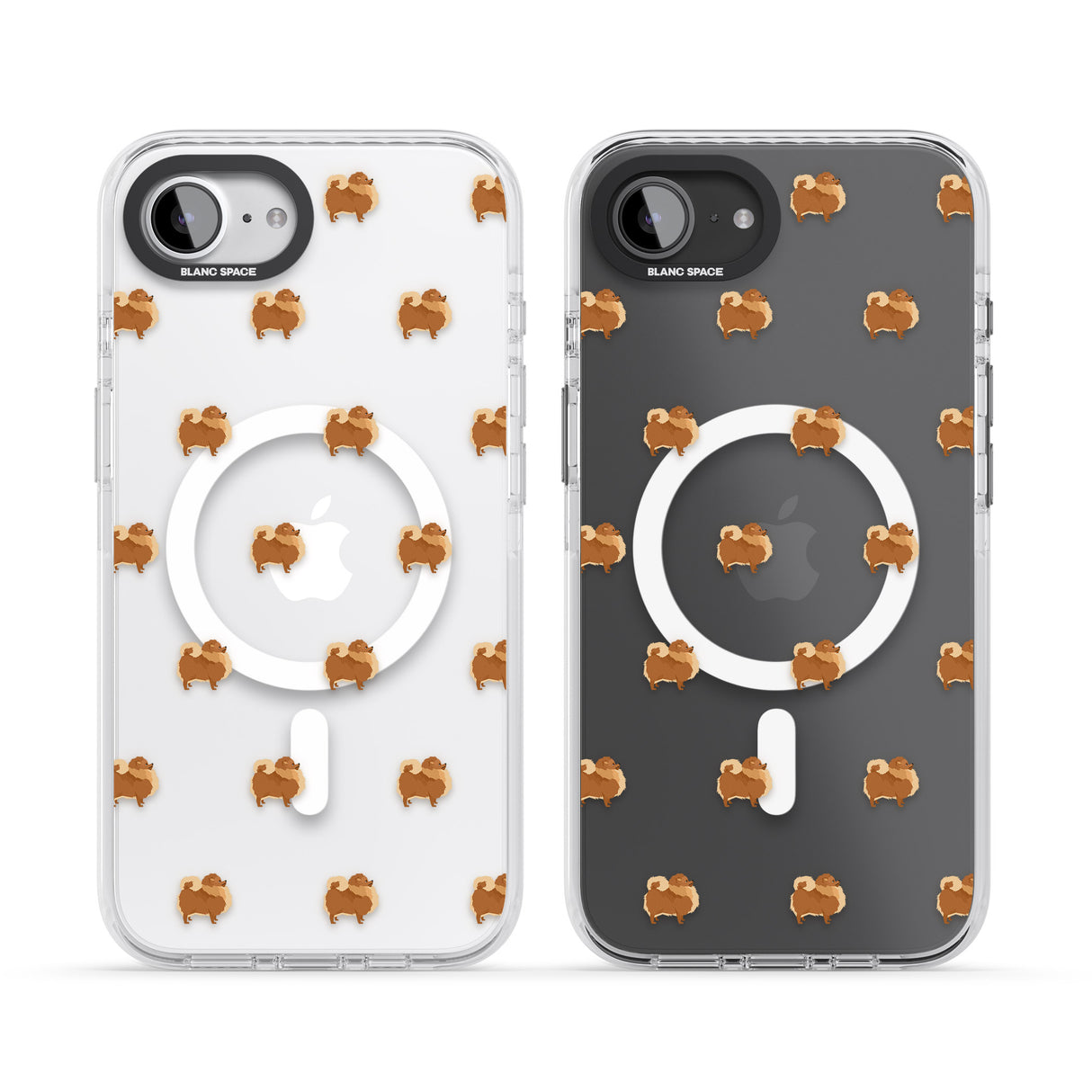 Pomeranian Dog Pattern Clear