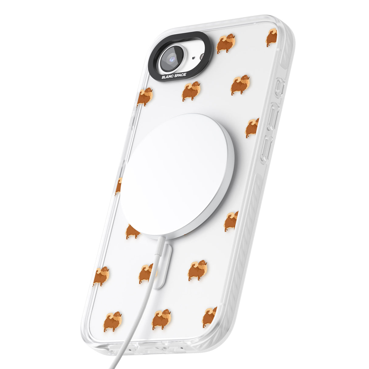 Pomeranian Dog Pattern Clear