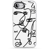 Abstract Continuous Line Faces Black on White