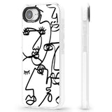 Abstract Continuous Line Faces Black on White
