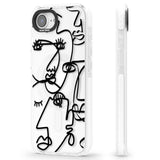 Abstract Continuous Line Faces Black on Clear