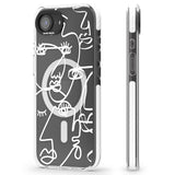 Abstract Continuous Line Faces White on Clear