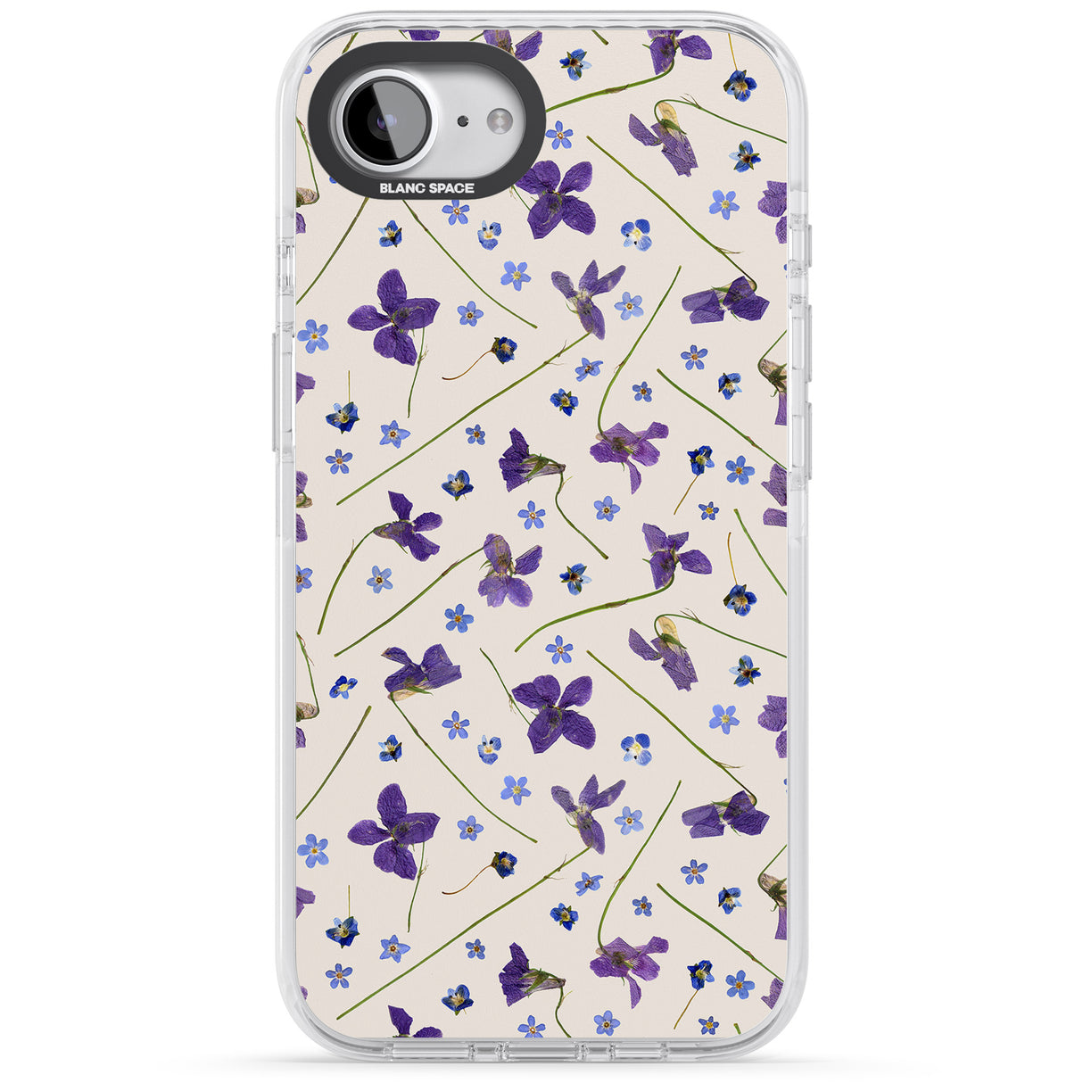 Violet Floral Pattern Design - Cream