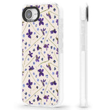 Violet Floral Pattern Design - Cream