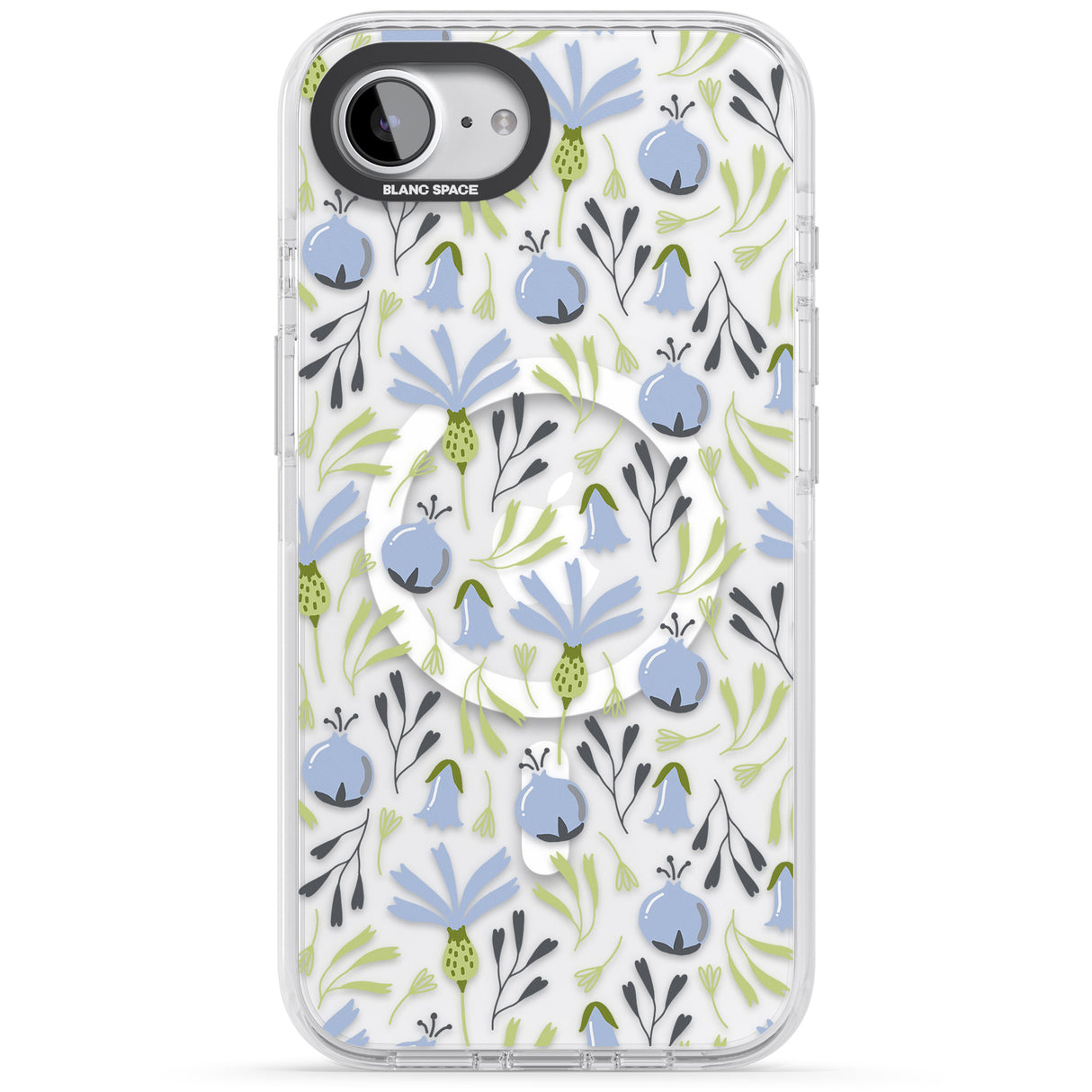 Blue Flora Transparent Floral