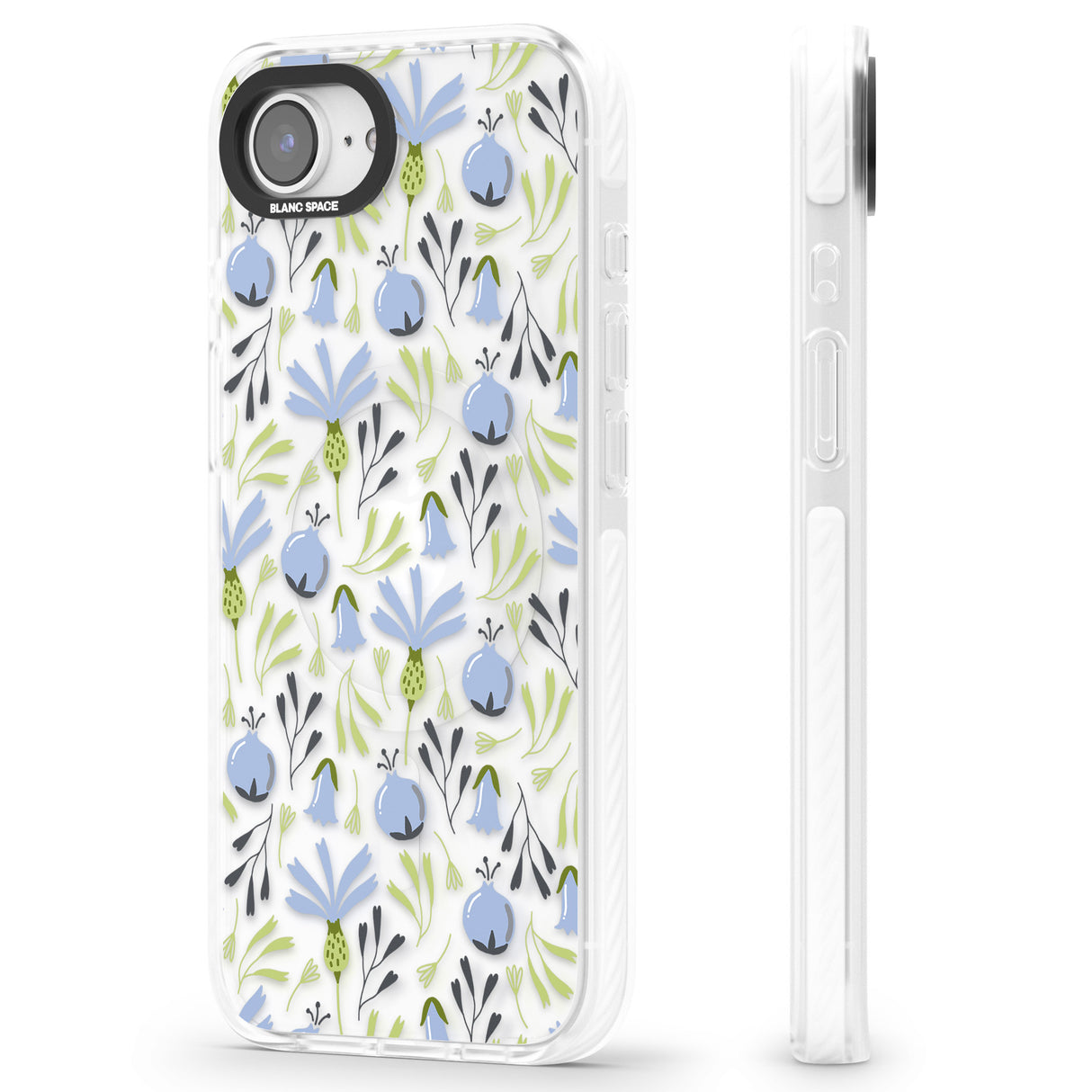 Blue Flora Transparent Floral