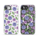 Purple Dahlias Transparent Floral