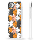 Spooning Cats Kawaii Pattern