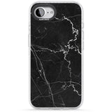 Bold Black Marble with White Texture