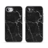 Bold Black Marble with White Texture