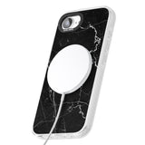 Bold Black Marble with White Texture