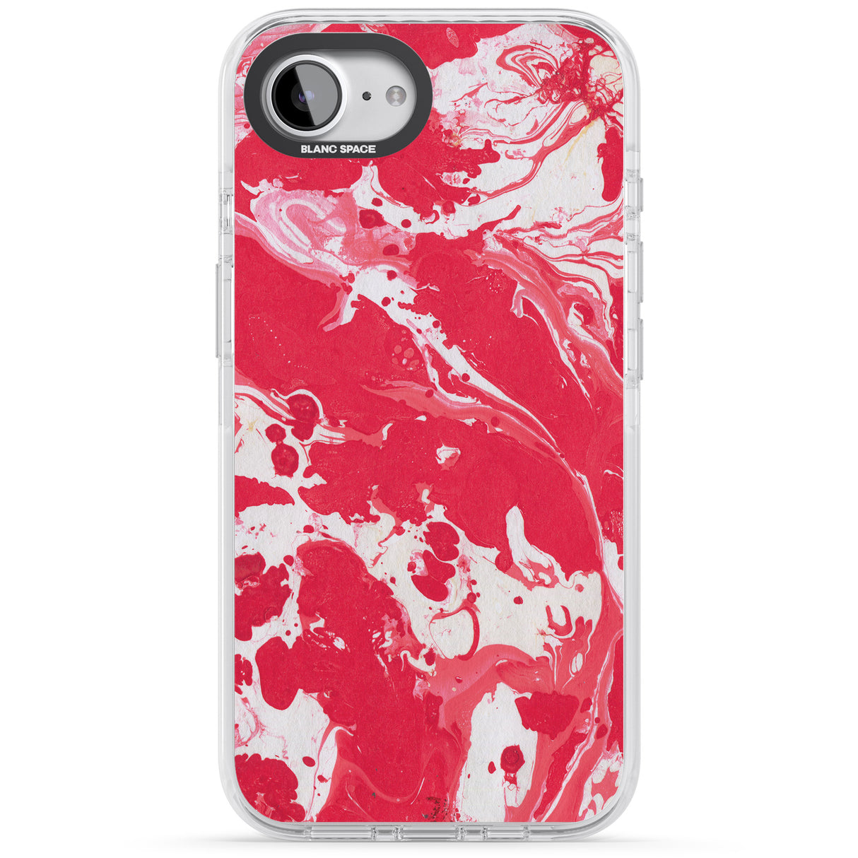 Red & White - Marbled Paper