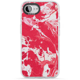 Red & White - Marbled Paper