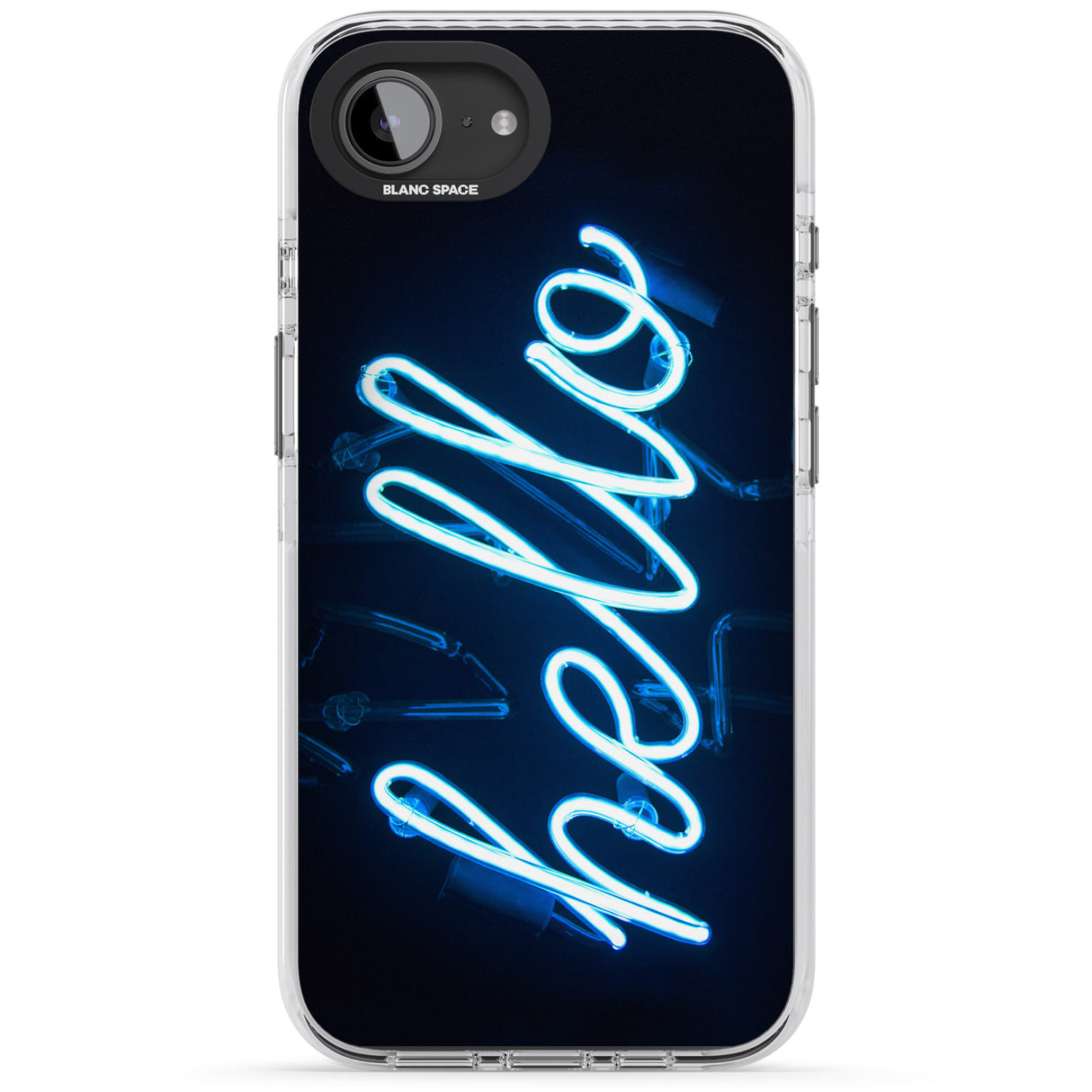 "Hello" Blue Cursive Neon Sign