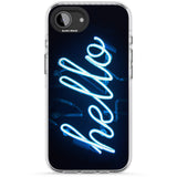 "Hello" Blue Cursive Neon Sign