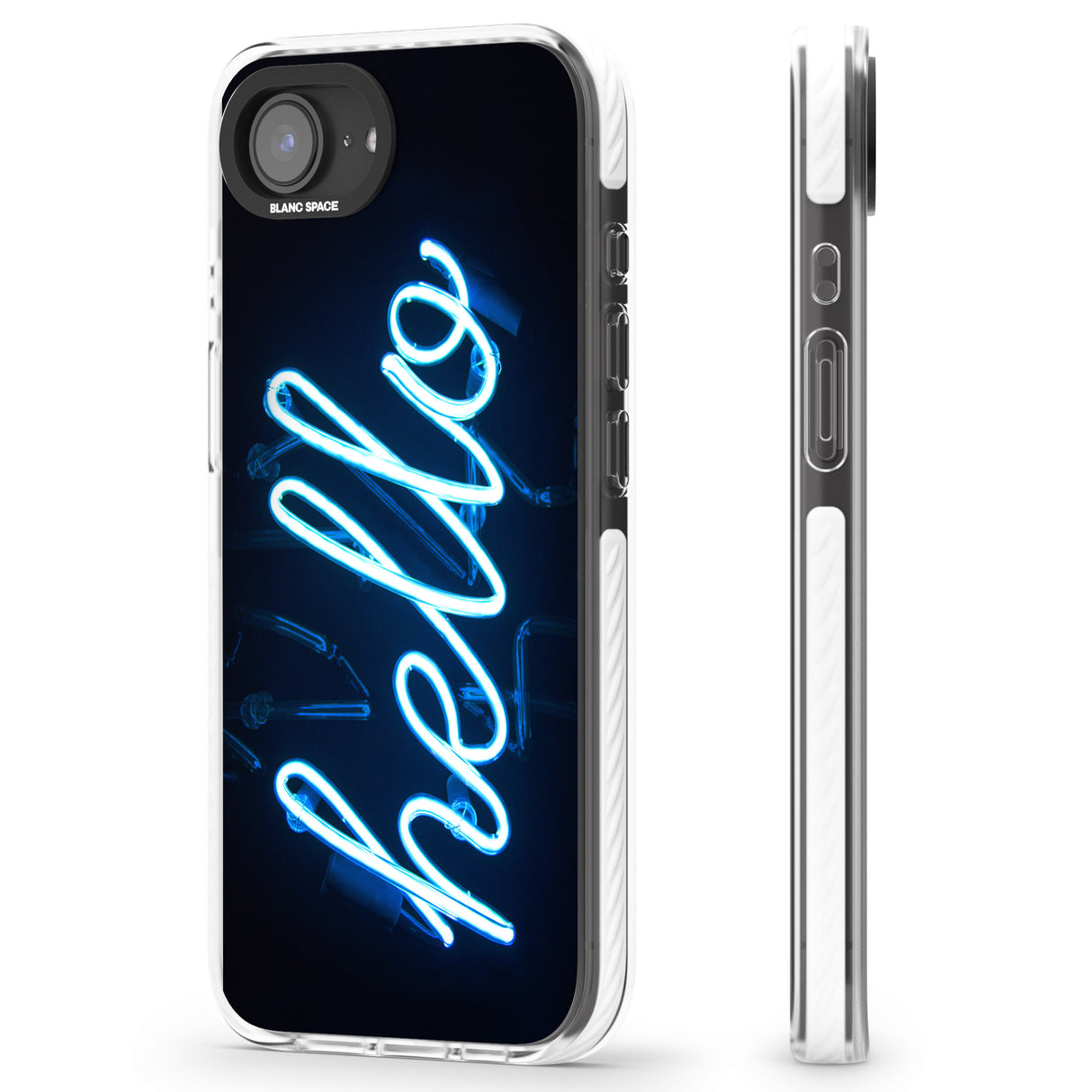 "Hello" Blue Cursive Neon Sign