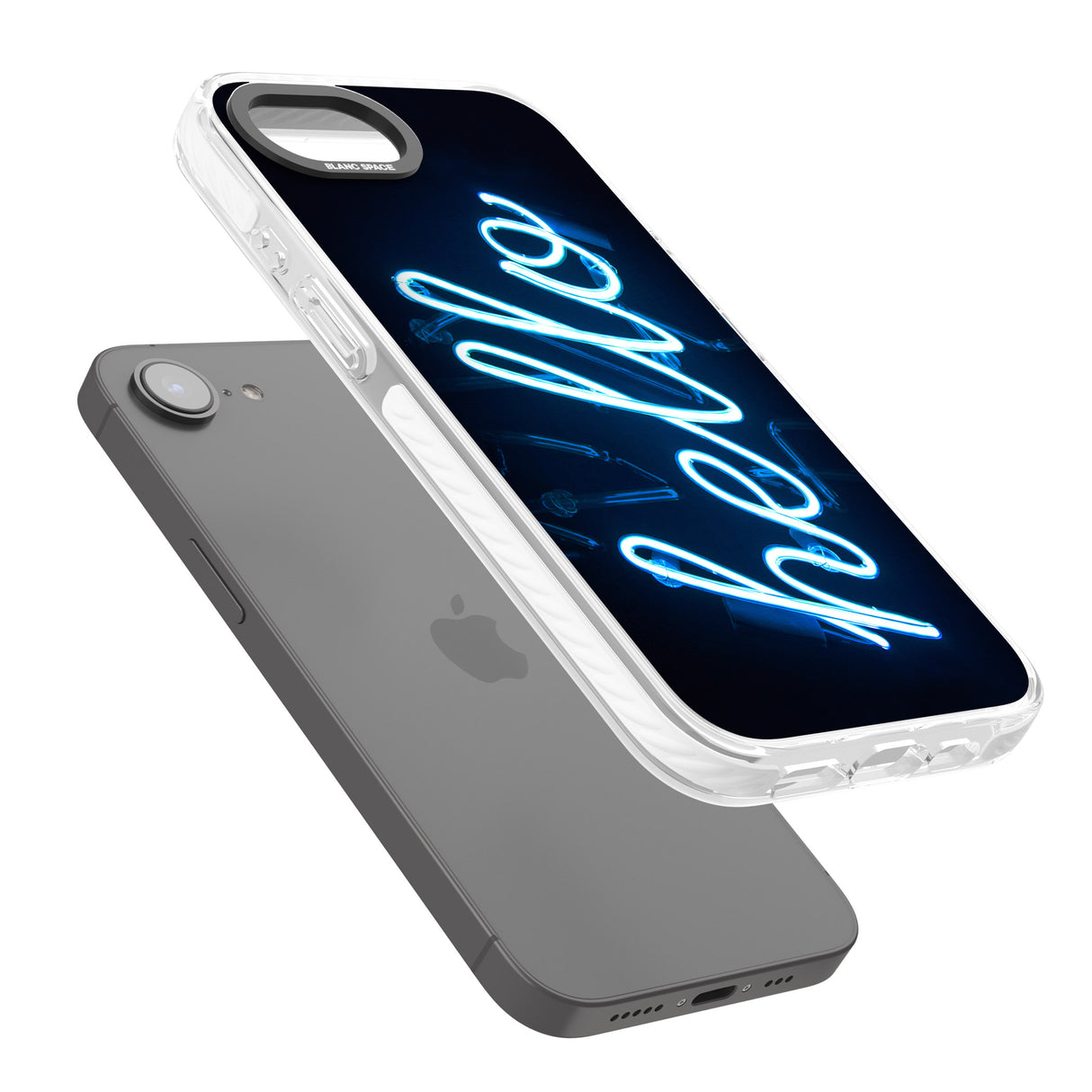 "Hello" Blue Cursive Neon Sign