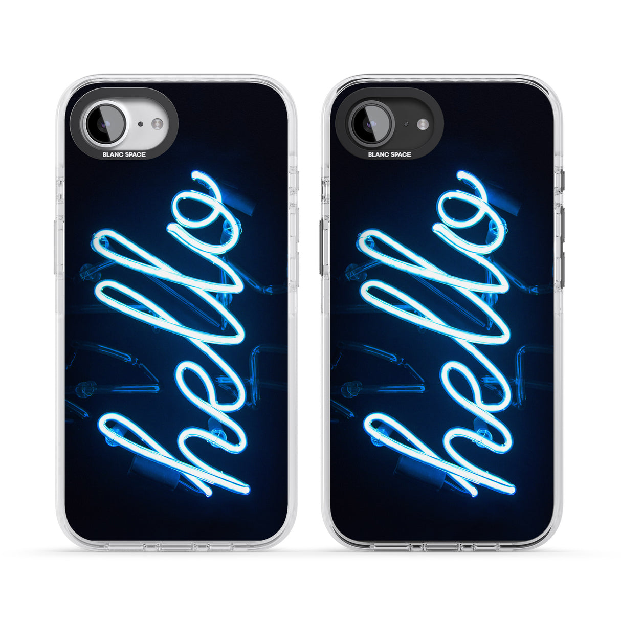 "Hello" Blue Cursive Neon Sign