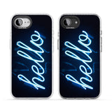 "Hello" Blue Cursive Neon Sign