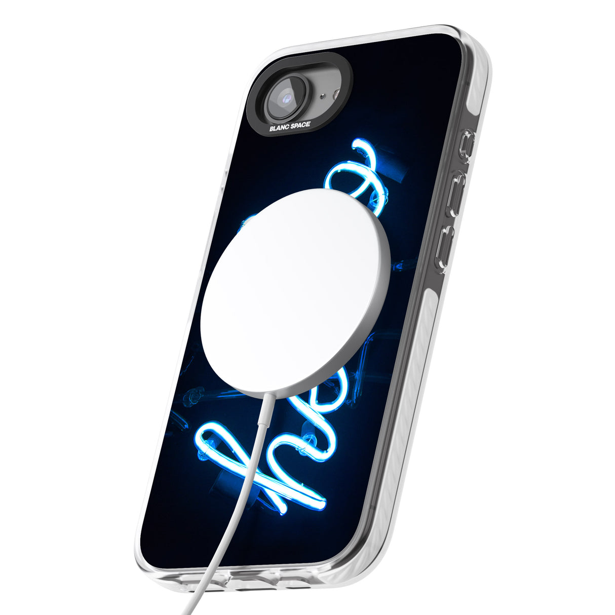"Hello" Blue Cursive Neon Sign