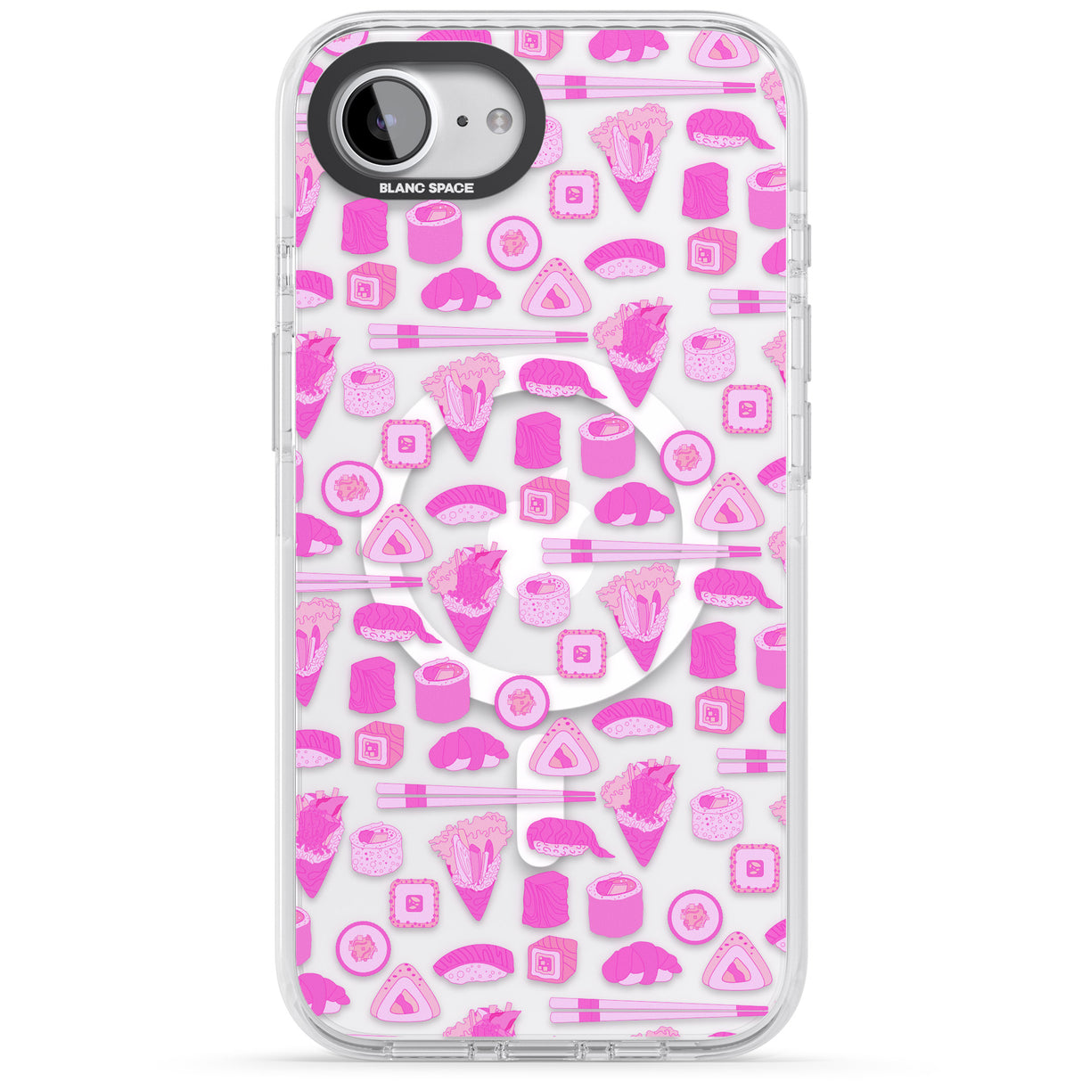 Bright Pink Sushi Pattern