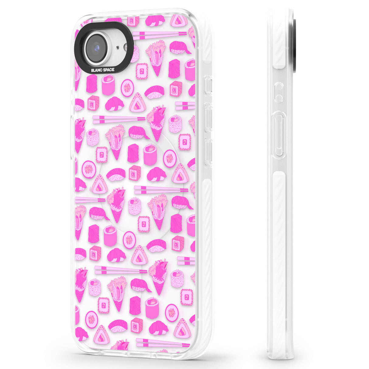 Bright Pink Sushi Pattern