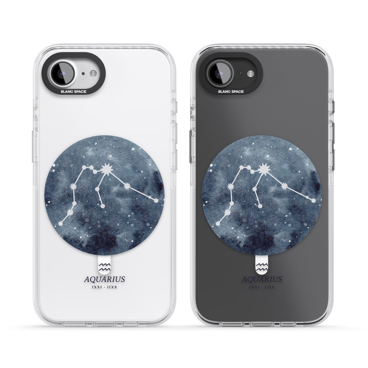 Aquarius Zodiac Transparent Design - Blue