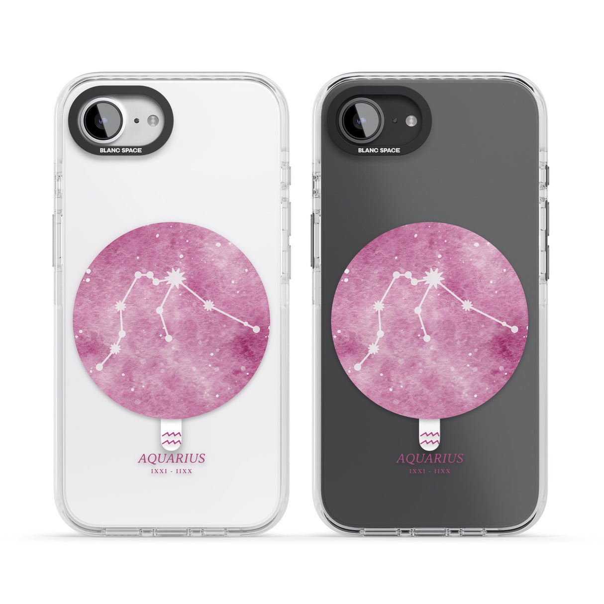 Aquarius Zodiac Transparent Design - Pink