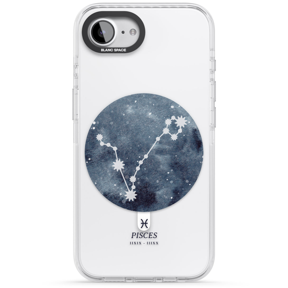 Pisces Zodiac Transparent Design - Blue