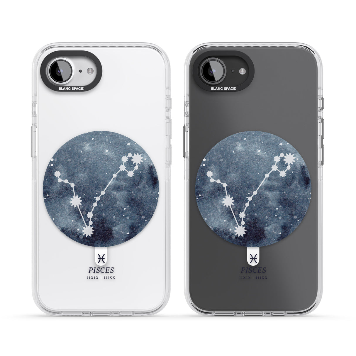 Pisces Zodiac Transparent Design - Blue