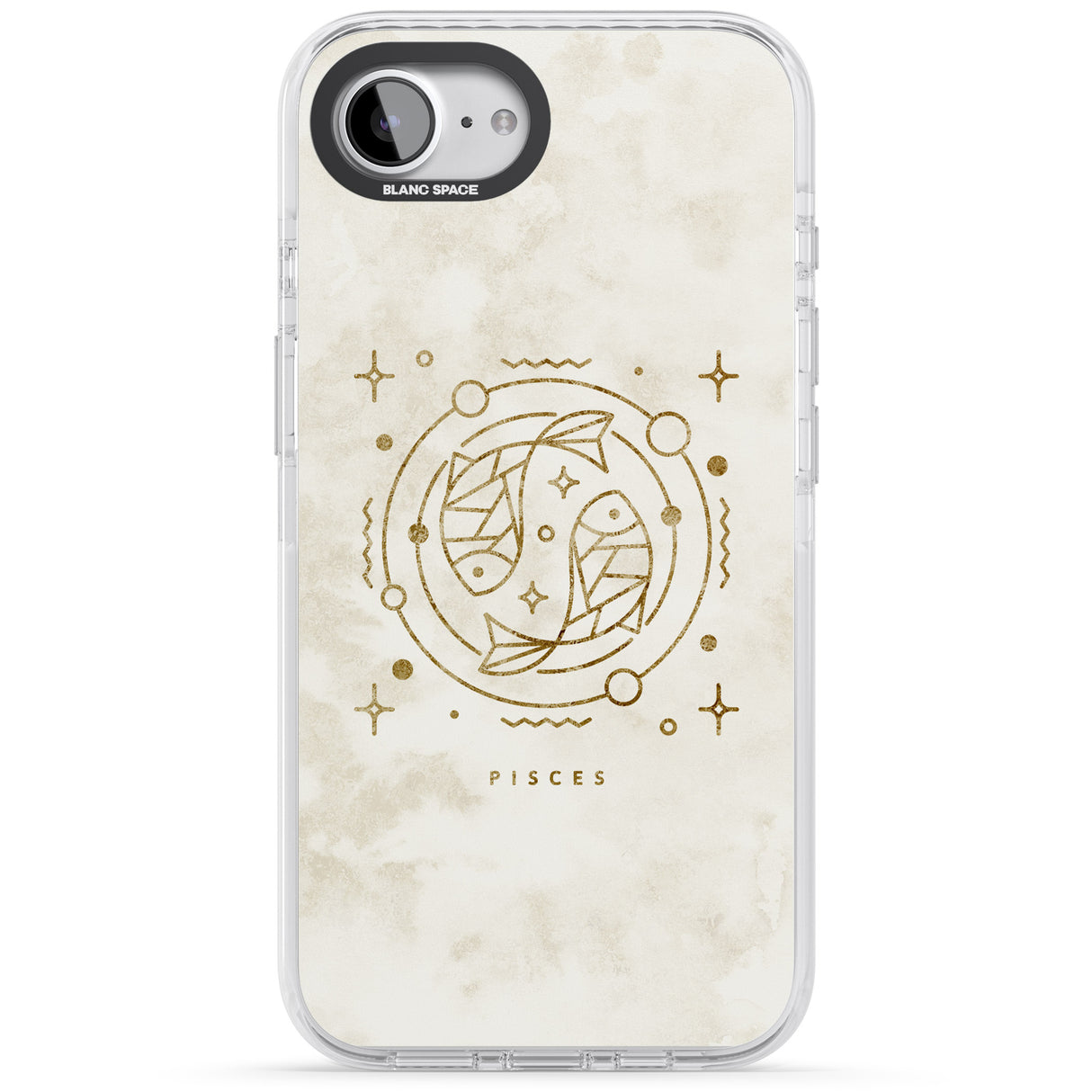 Pisces Emblem - Solid Gold Marbled Design