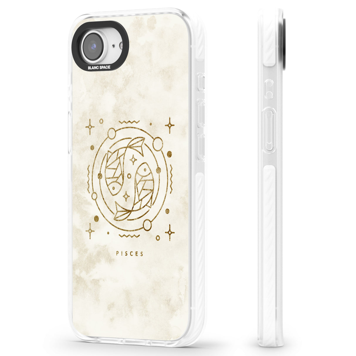 Pisces Emblem - Solid Gold Marbled Design
