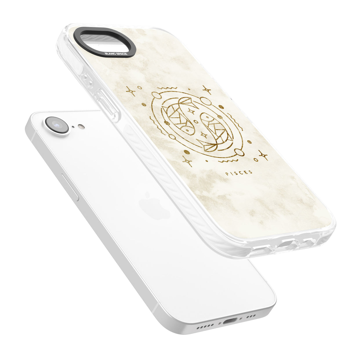 Pisces Emblem - Solid Gold Marbled Design