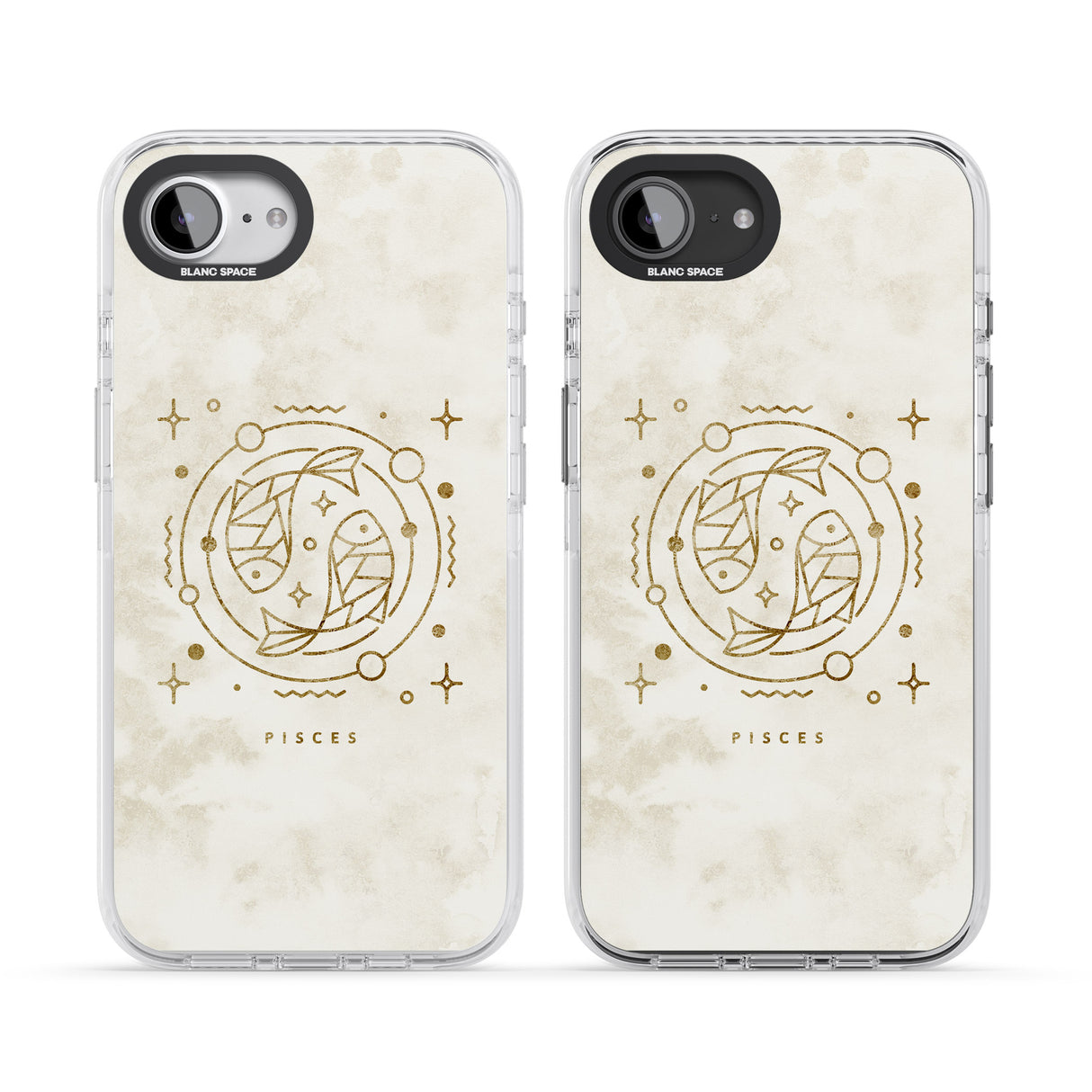 Pisces Emblem - Solid Gold Marbled Design