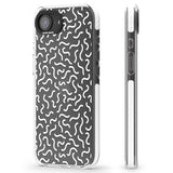 White Wavy Squiggles Memphis Retro Pattern Design