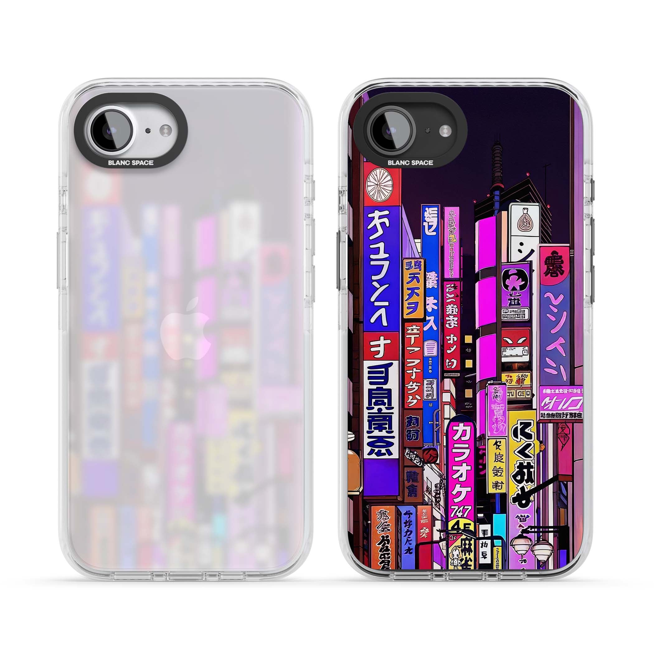 NEON NIGHT anime iPhone case | Clear Impact case for iPhone 16e, iPhone 17e