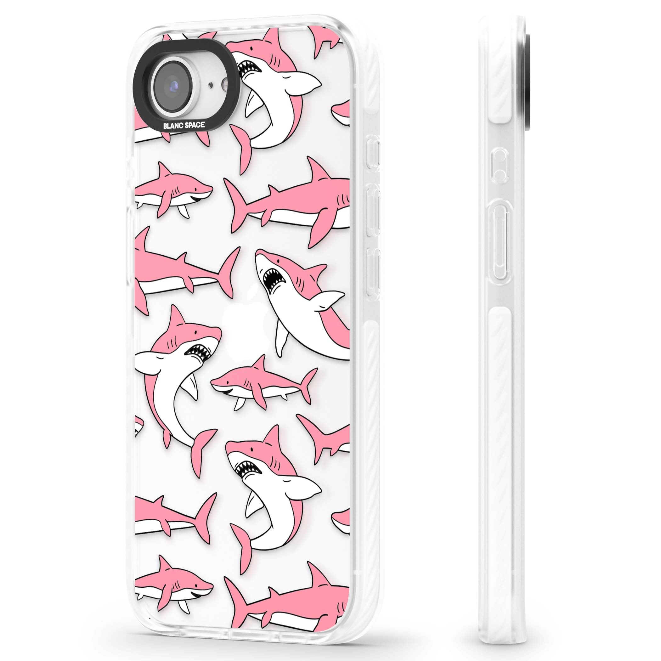 Bubblegum Sharks for her iPhone case | Clear Impact case for iPhone 16e, iPhone 17e