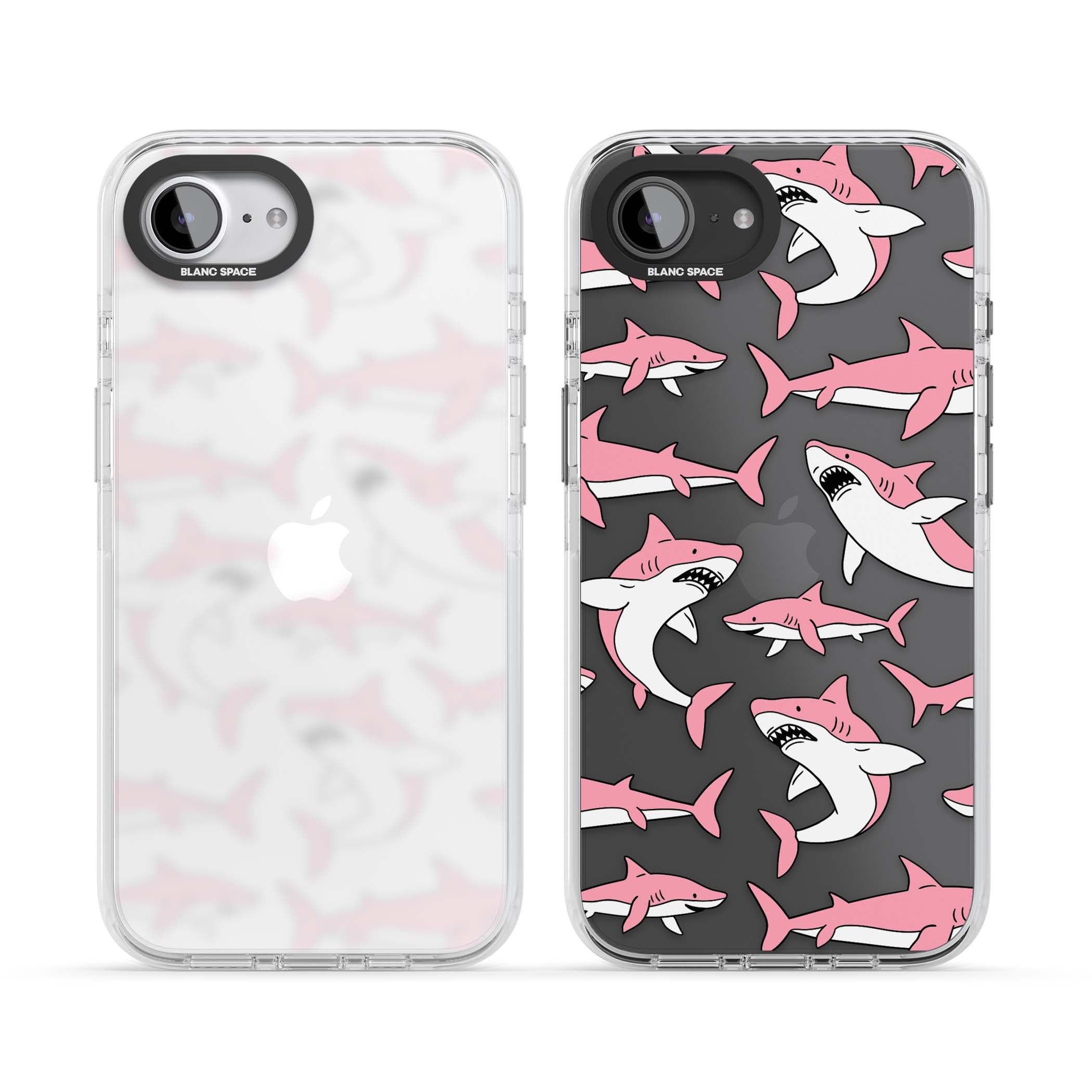 Bubblegum Sharks for her iPhone case | Clear Impact case for iPhone 16e, iPhone 17e