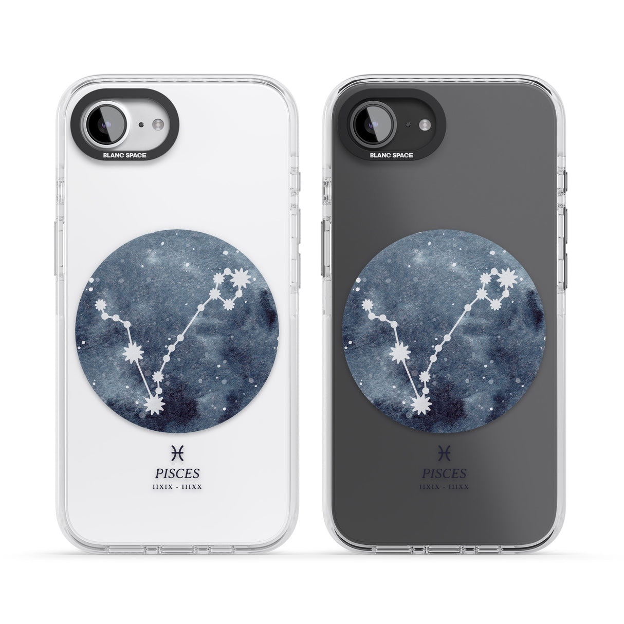 Pisces Zodiac Transparent Design - Blue