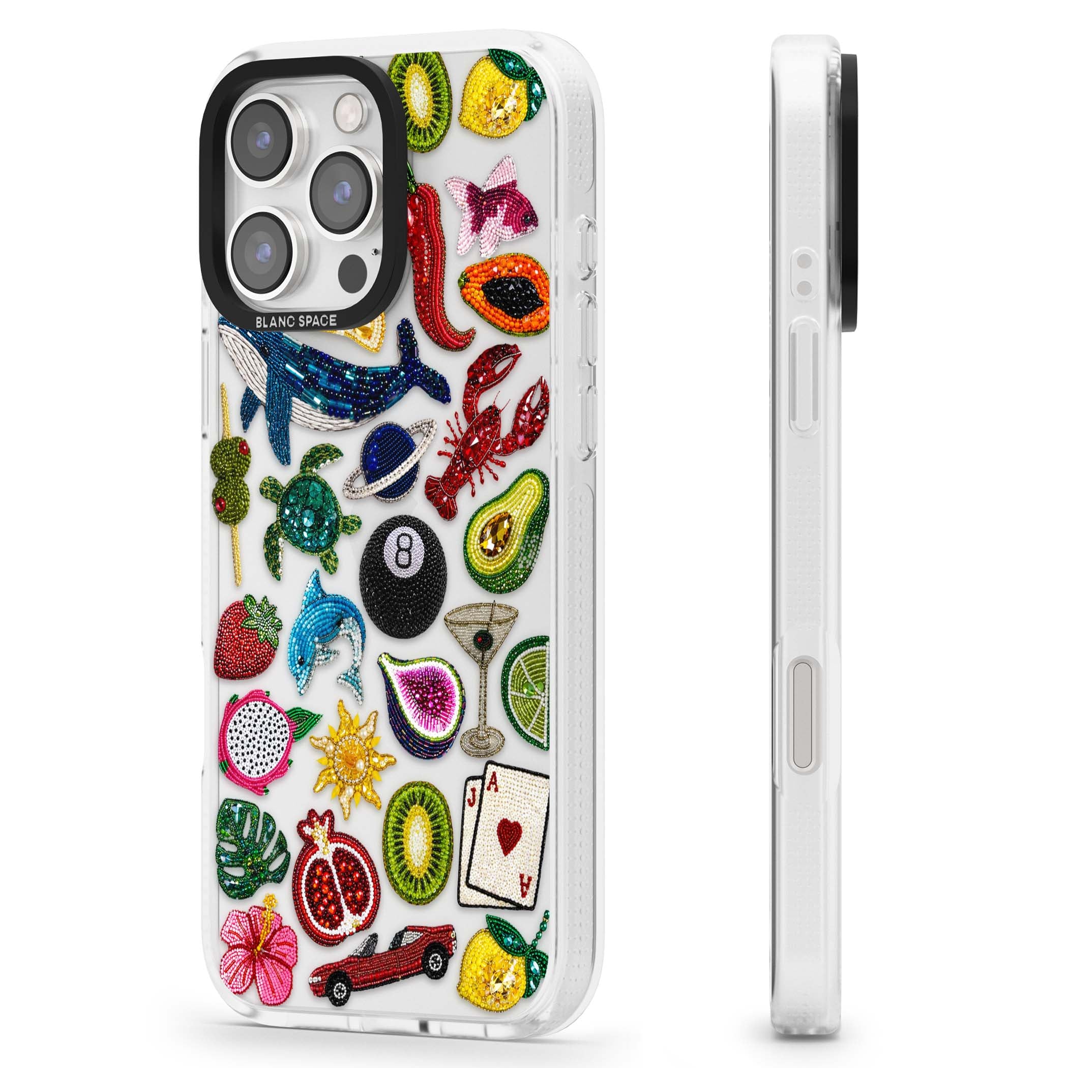 Beaded Mix cute iPhone case | Clear Case Impact Air case for iPhone 16 Pro, iPhone 16 Pro Max