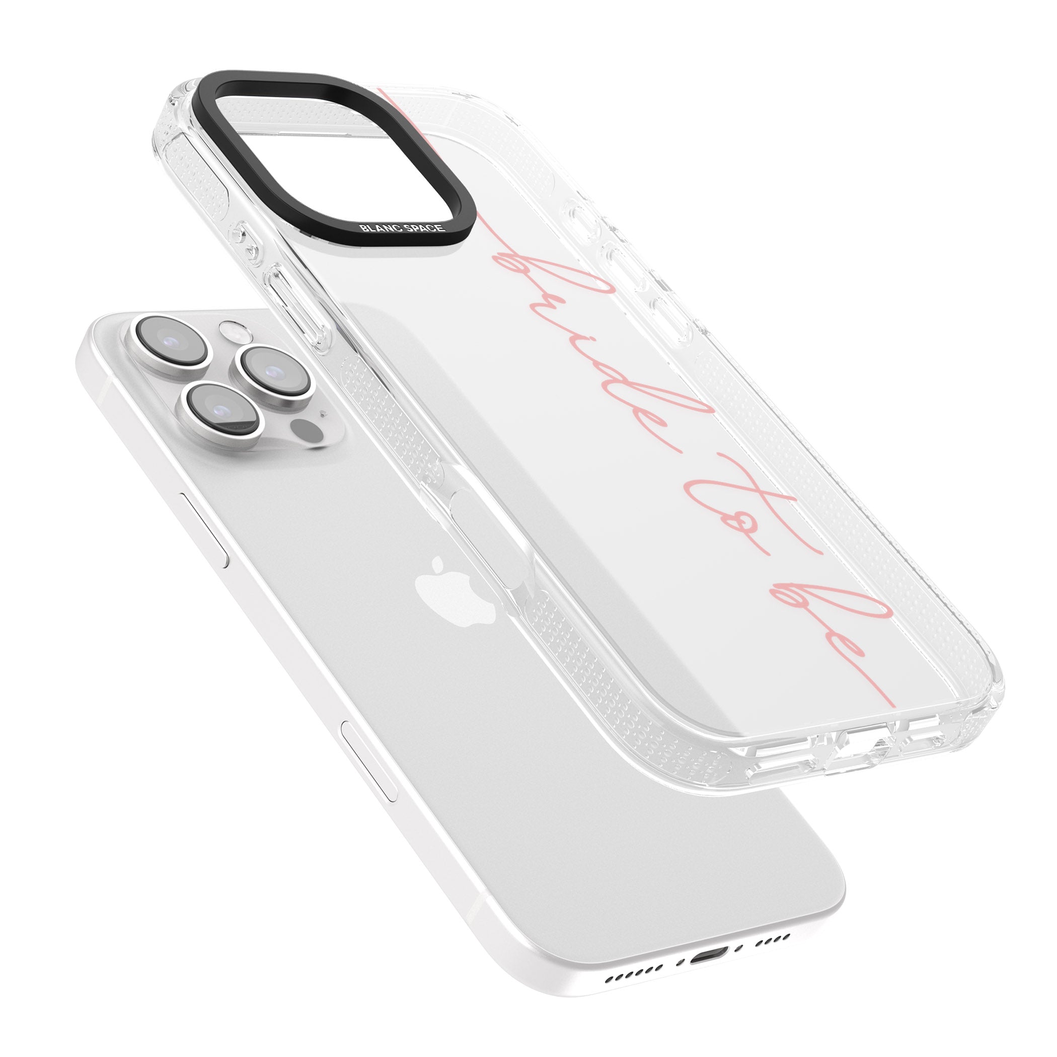 Bride to Be - Transparent Wedding Design iPhone 16 Pro Max / 16 Pro Clear Case Impact Air - Blanc Space