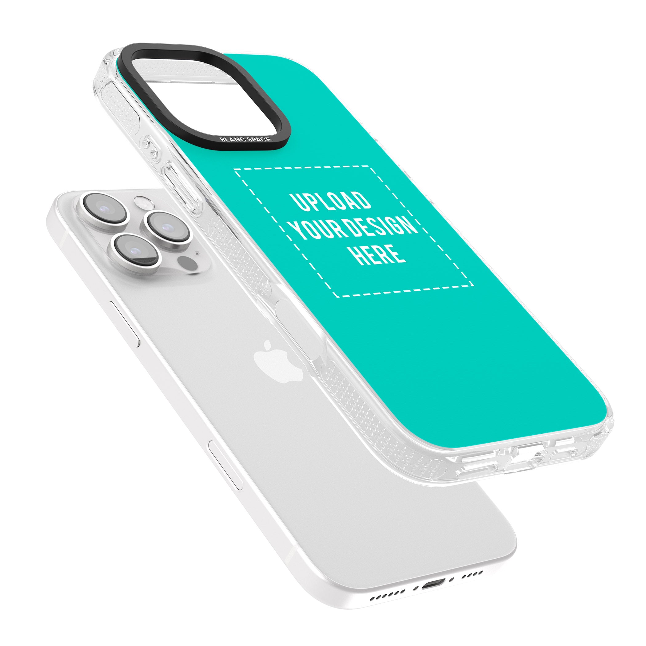 Personalise Your Own Design iPhone 16 Pro Max / 16 Pro Clear Case Impact Air - Blanc Space