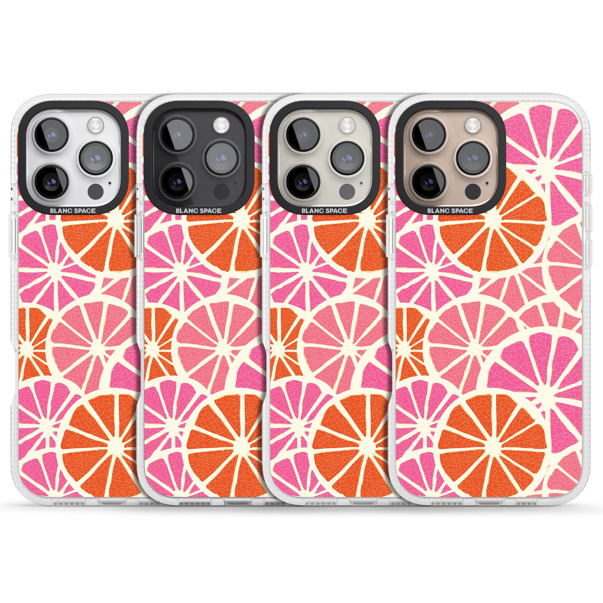Citrus Slices iPhone 16 Pro Max / 16 Pro Clear Case Impact Air - Blanc Space