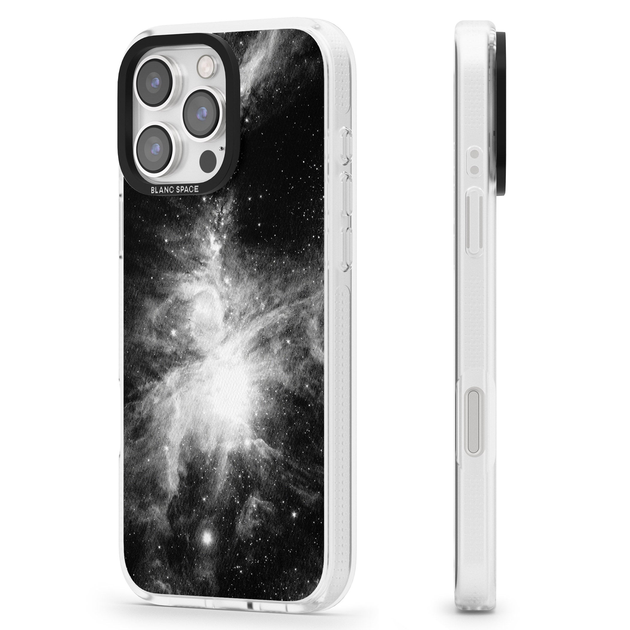Galaxy Stripe iPhone 16 Pro Max / 16 Pro Clear Case Impact Air - Blanc Space